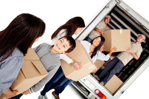 Professional van service handling boxes and furniture in Wimbledon