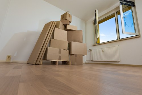 Packing office furniture and equipment for a Wimbledon move