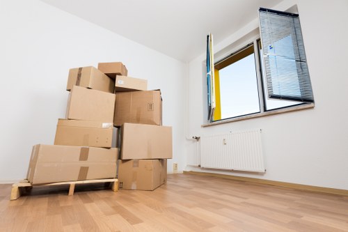 Careful wrapping and boxing of fragile household items