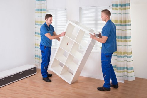 Van loaded for a flat move near Wimbledon with furniture protection