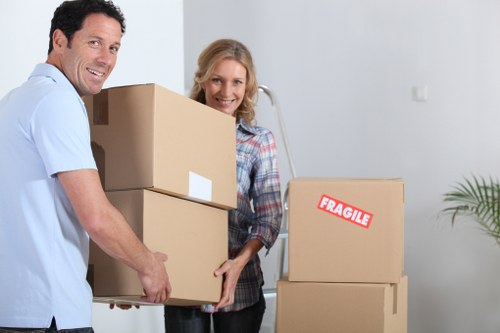 Local movers handling a flat relocation near Wimbledon station